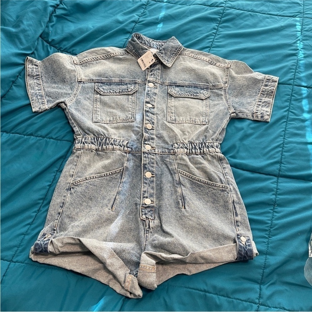 Free people Marci cuffed shortalls XS - Picture 10 of 11